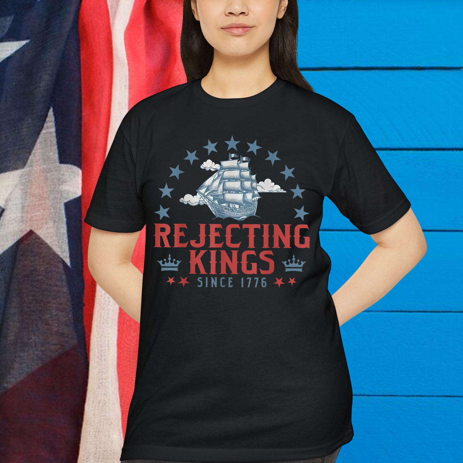 Rejecting Kings Since 1776 Bald Eagle T-Shirt