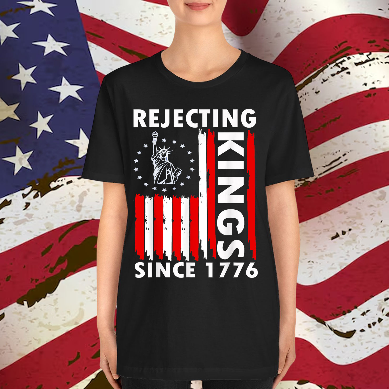 Rejecting Kings Since 1776 Hand T-Shirt