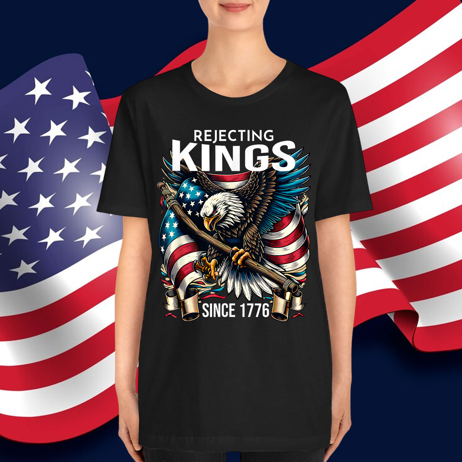 Rejecting Kings Since 1776 No Kings In America T-Shirt