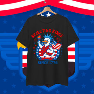 Rejecting Kings Since 1776 Patriotic Duck Statue T-Shirt