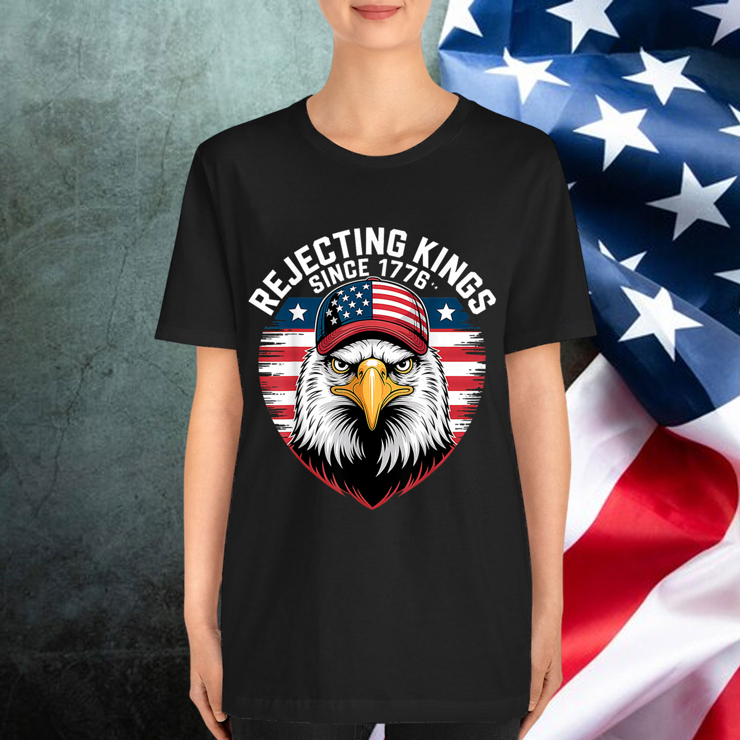 Rejecting Kings Since 1776 Patriotic USA T-Shirt