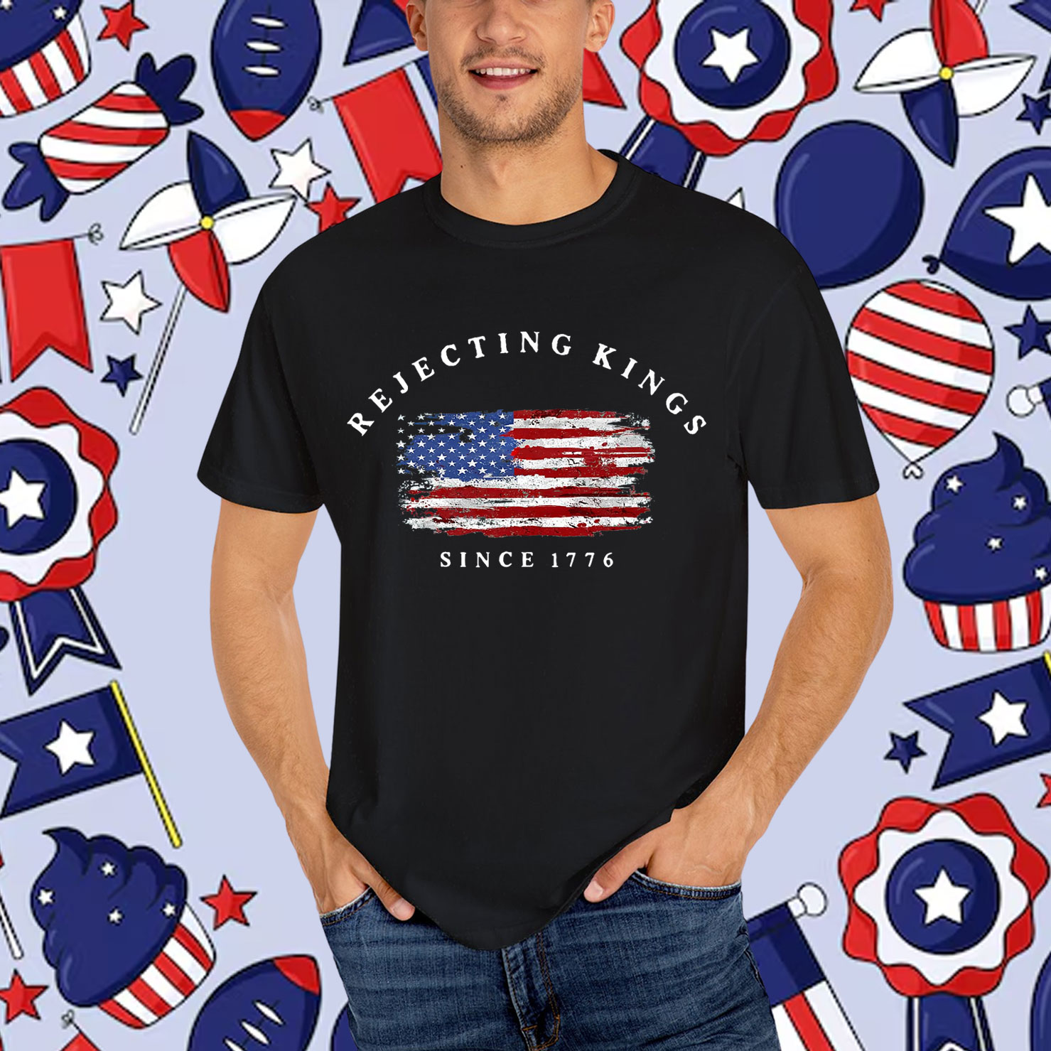 Rejecting Kings Since 1776 Pro Democracy T-Shirt