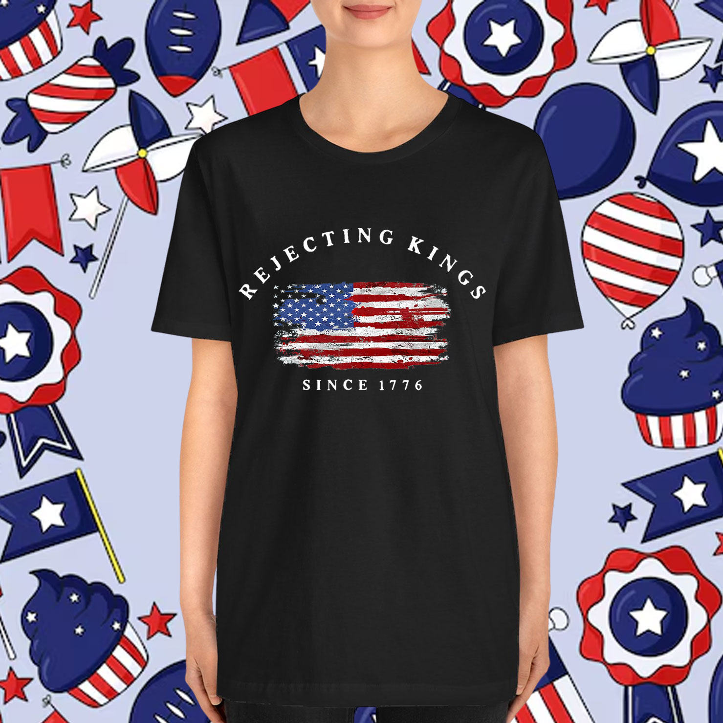 Rejecting Kings Since 1776 Pro Democracy T-Shirt