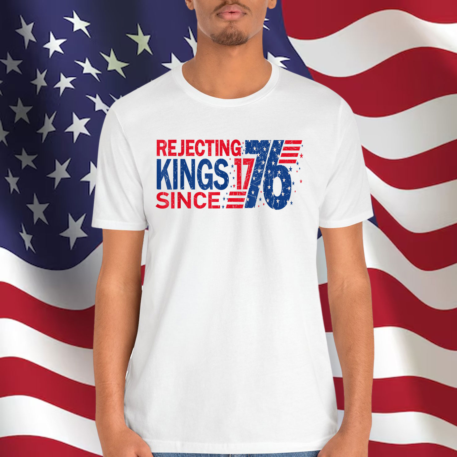 Rejecting Kings 1776 Vintage American T-Shirt