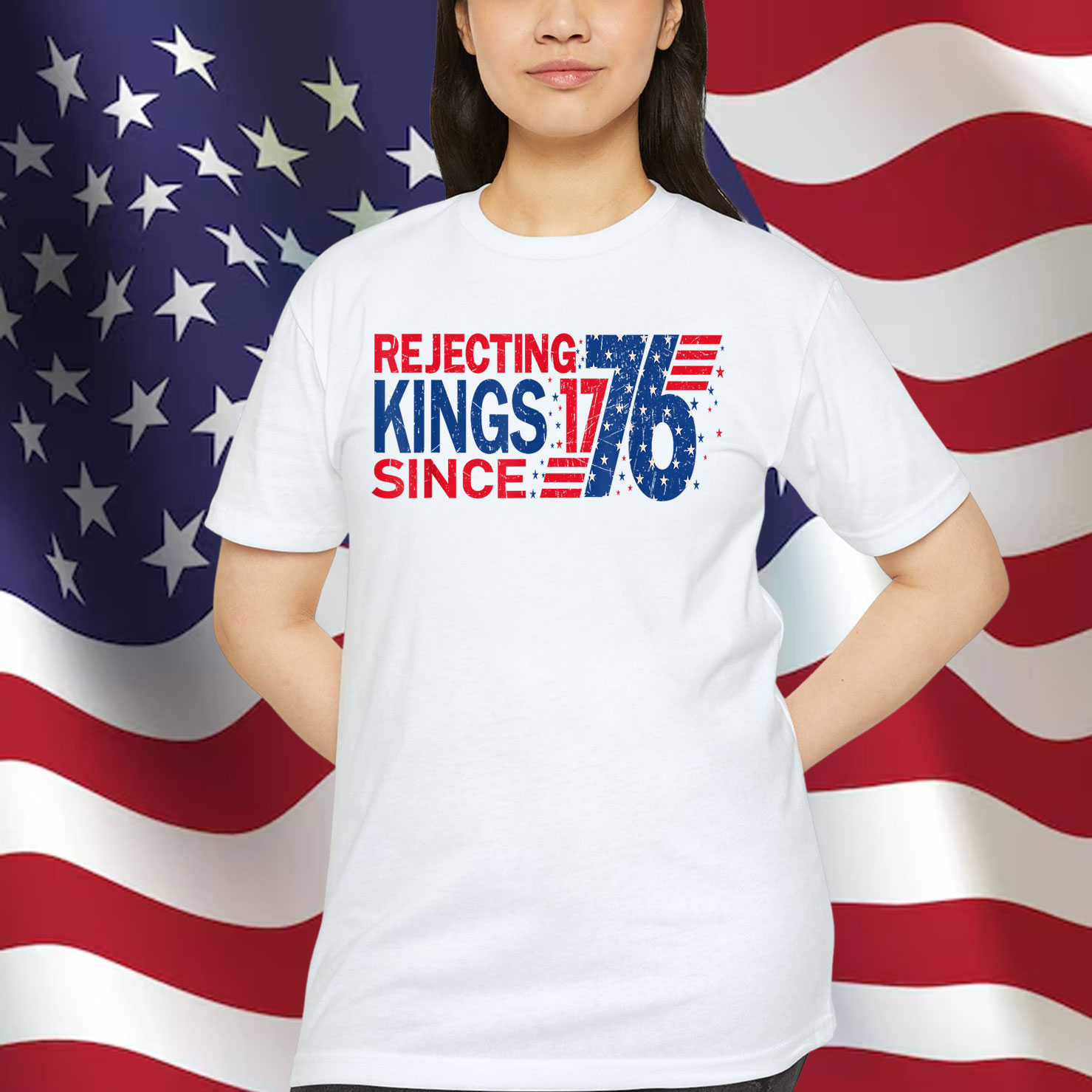 Rejecting Kings 1776 Vintage American T-Shirt