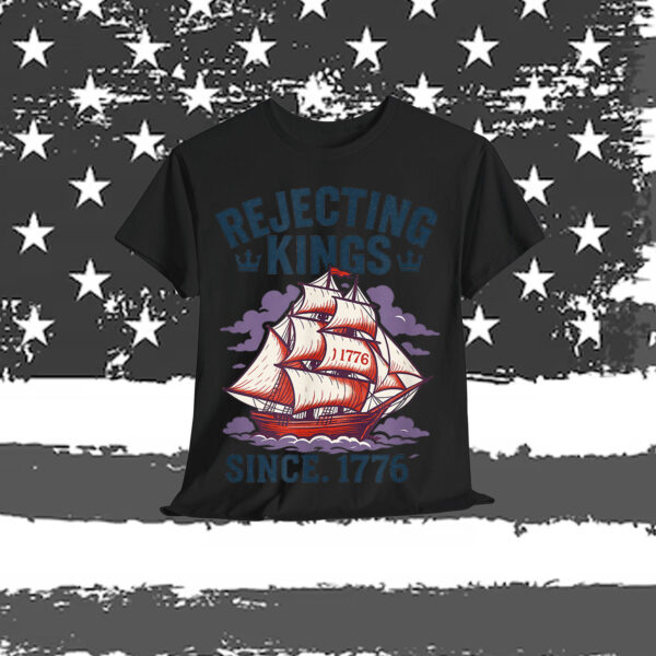 Rejecting Kings Since 1776 Vintage Patriotic T-Shirt