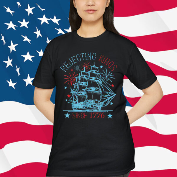 Rejecting Kings Since 1776 Vintage Patriotic T-Shirt