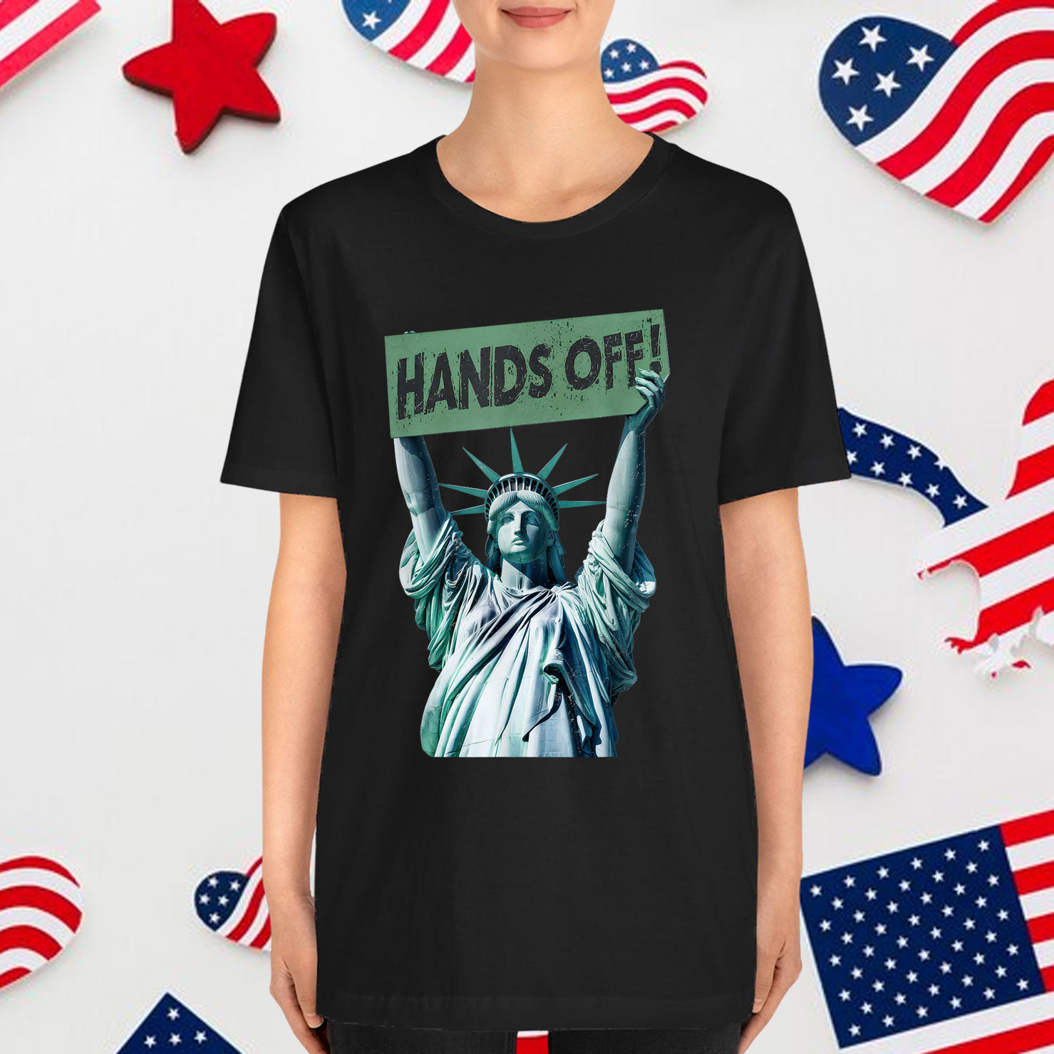 Resist And Protest Shirt Hands Off Statue of Liberty T-Shirt