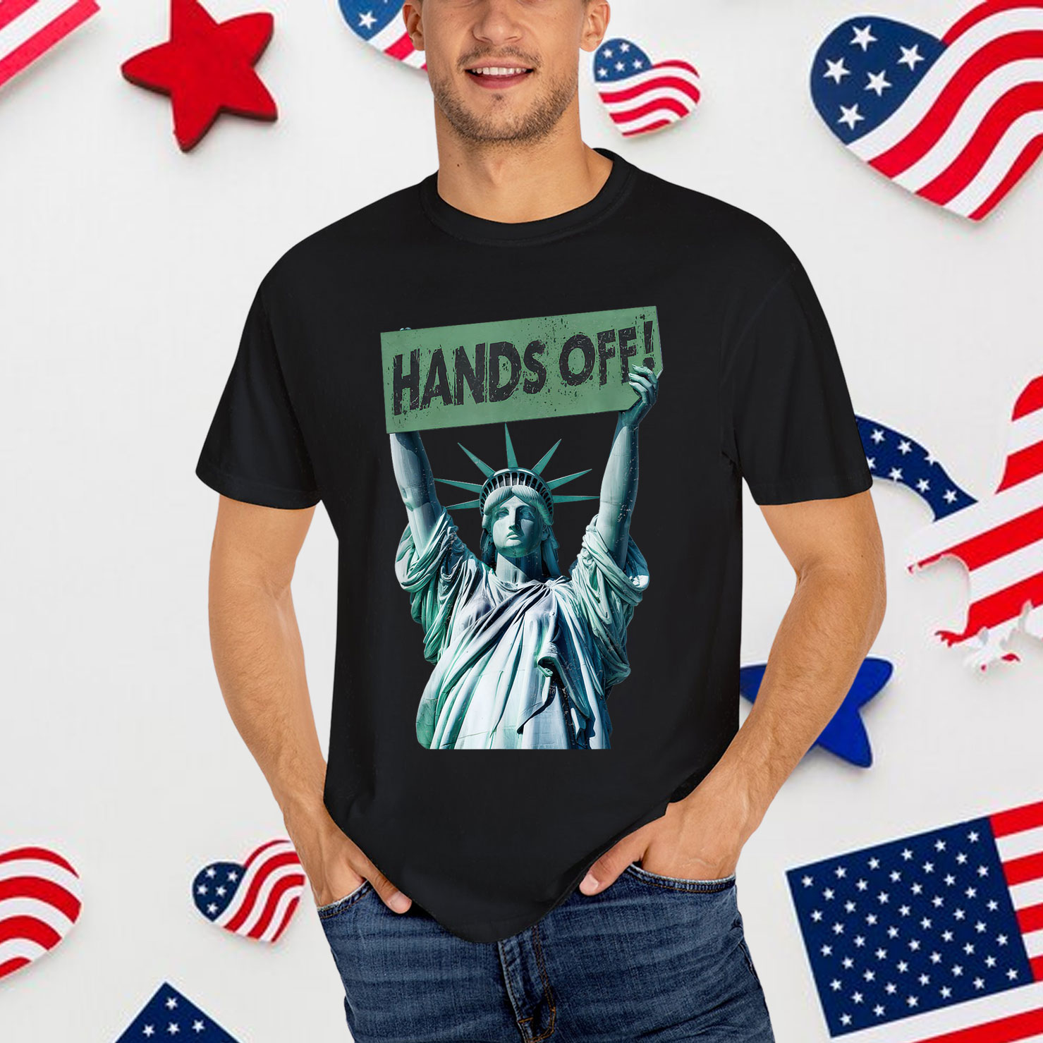 Resist And Protest Shirt Hands Off Statue of Liberty T-Shirt