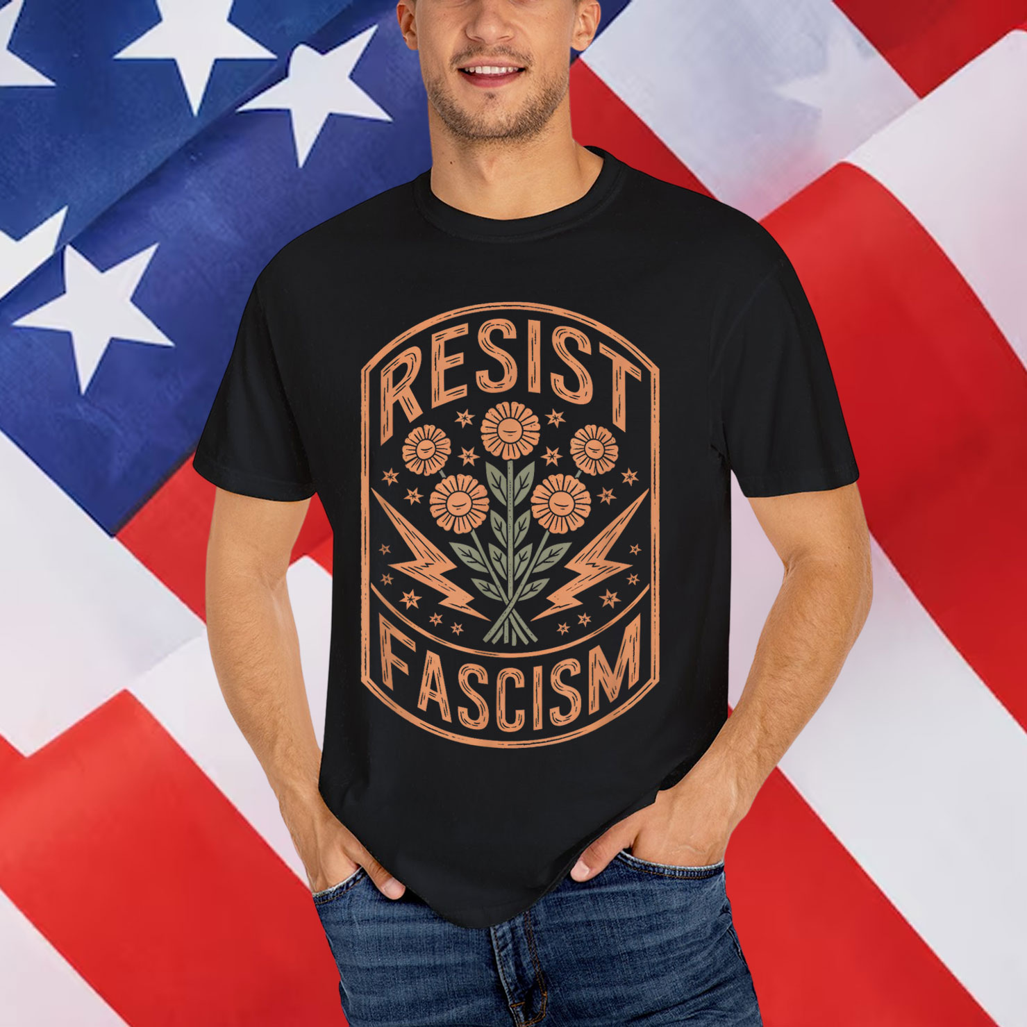 Resist Fascism Protest Trump Anti Trump T-Shirt