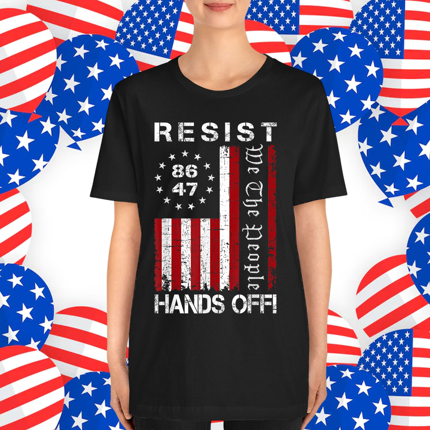 Resist Hands Off Protest 86 47 T-Shirt
