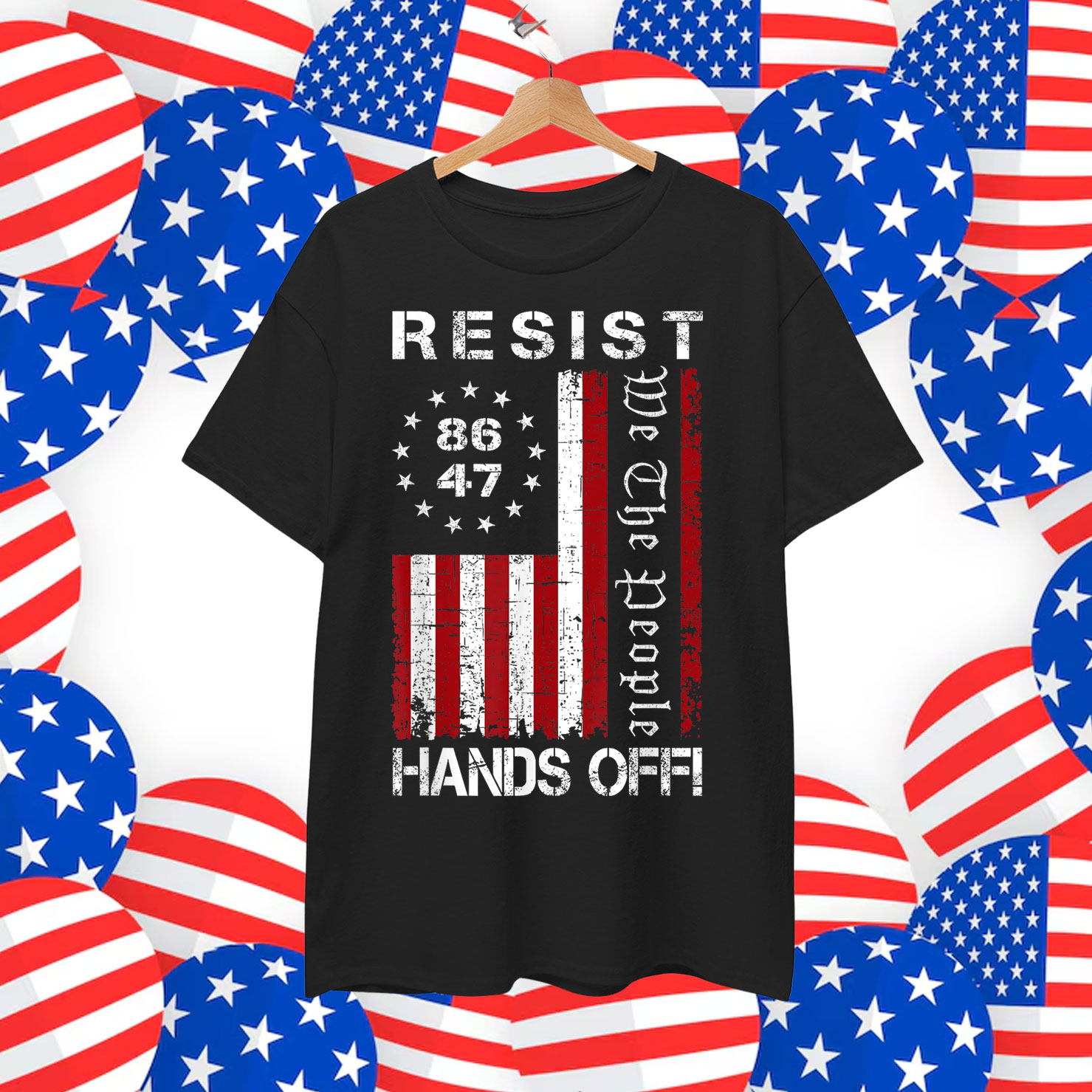 Resist Hands Off Protest 86 47 T-Shirt