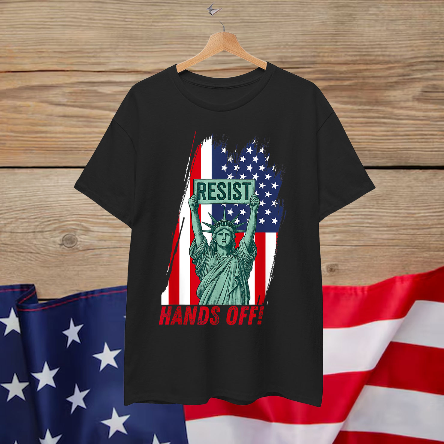 Resist Hands Off Statue Liberty US Equality T-Shirt