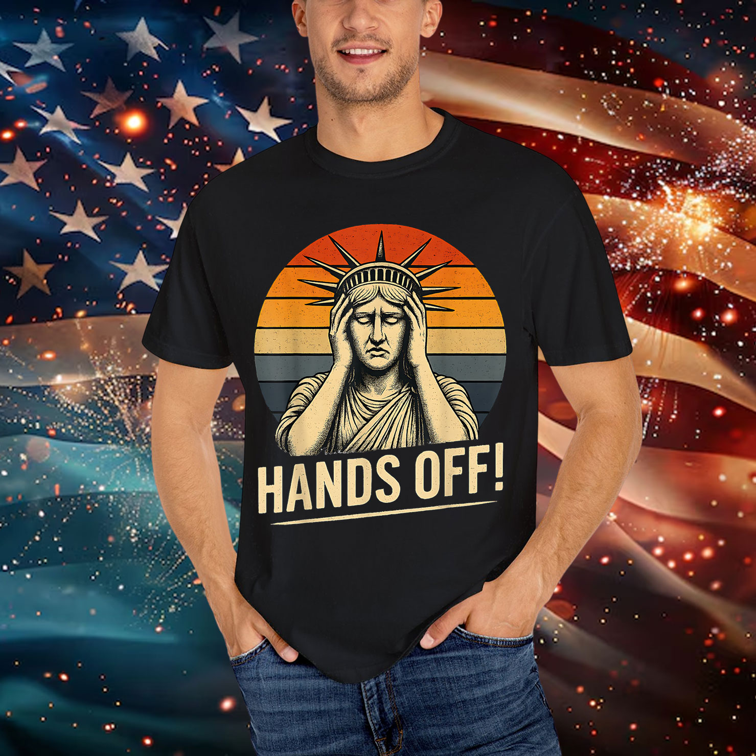 Resist Statue of Liberty Hands Off T-Shirt