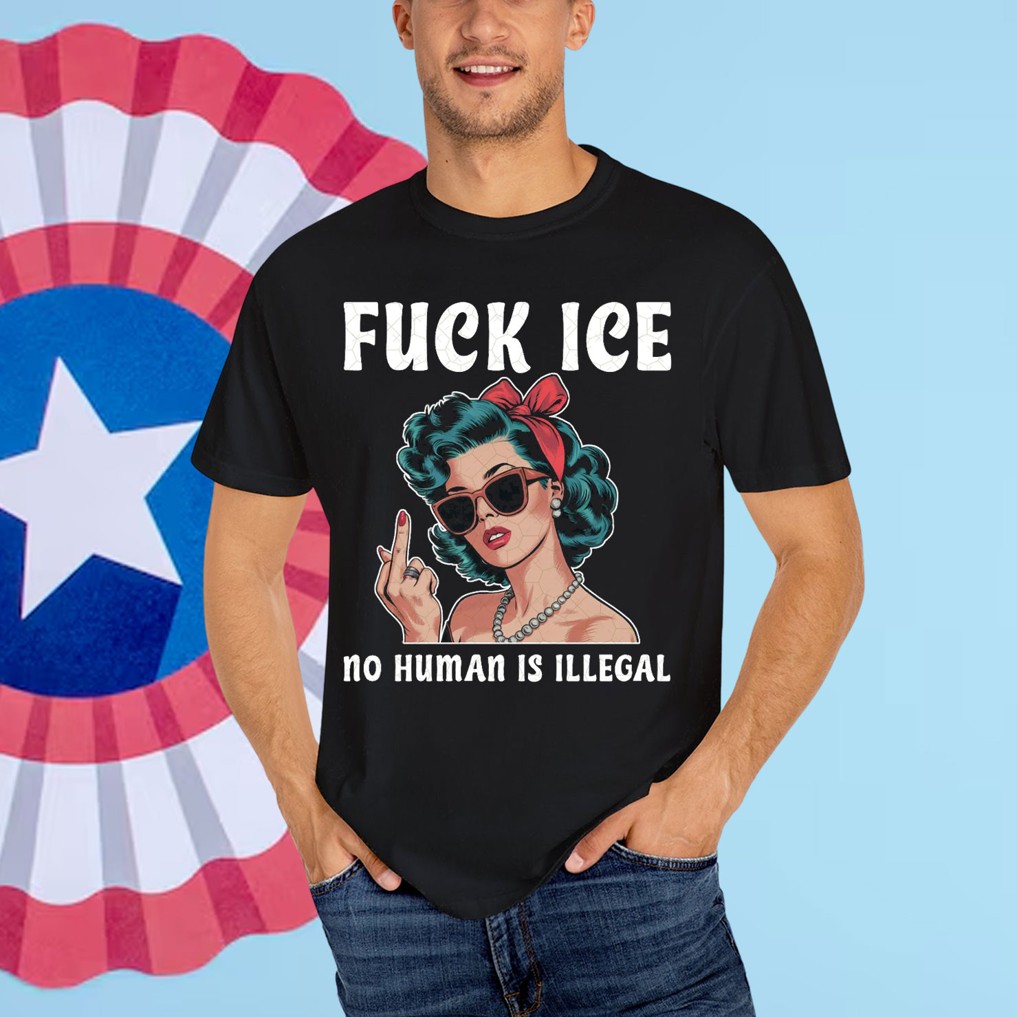 Retro Abolish ICE No Human Is Illegal Shirt