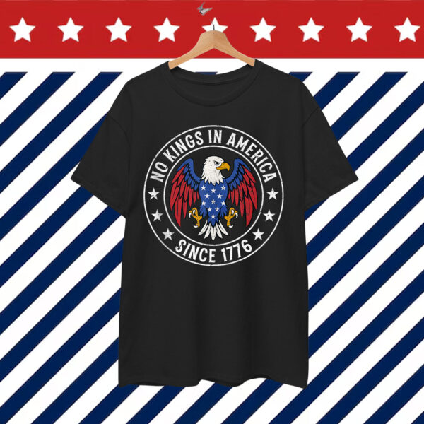 Retro Eagle No Kings in America Since 1776 T-Shirt