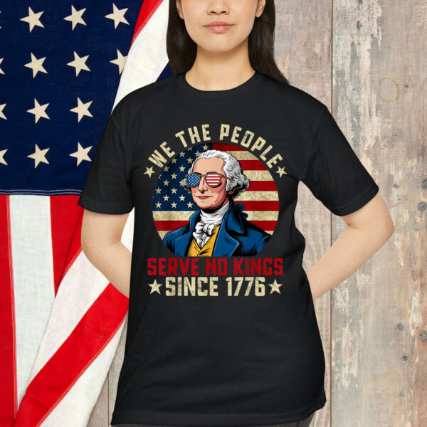 Retro July 4th No King In USA 1776 Patriotic American T-Shirt