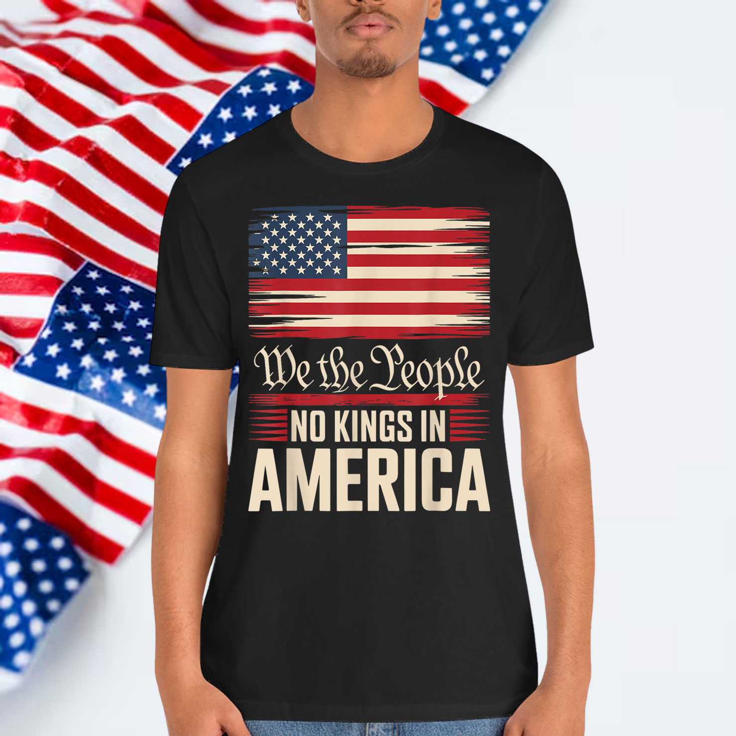 Retro June 14th No Kings In America 1776 USA T-Shirt