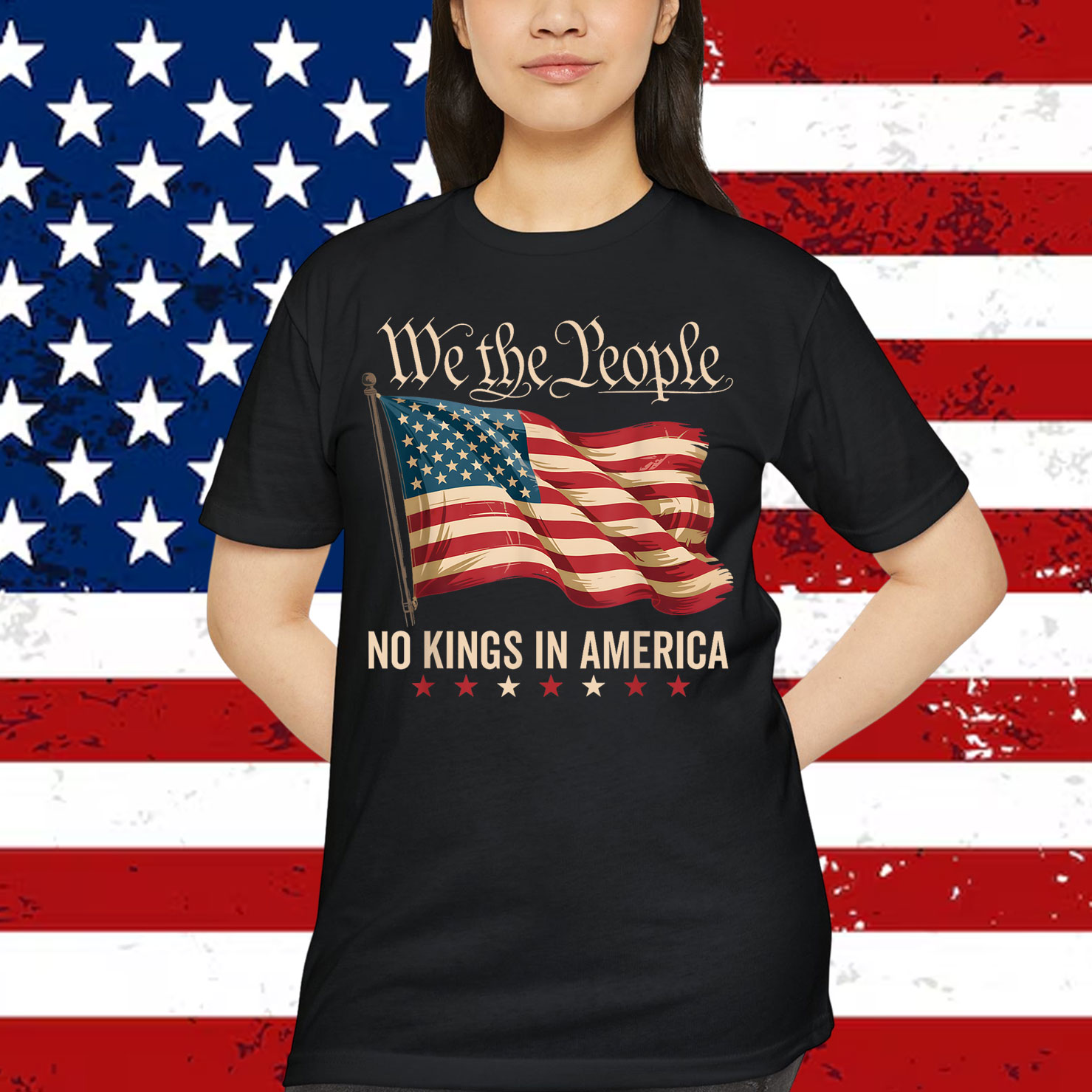 Retro June 14th No Kings In America 1776 USA T-Shirt