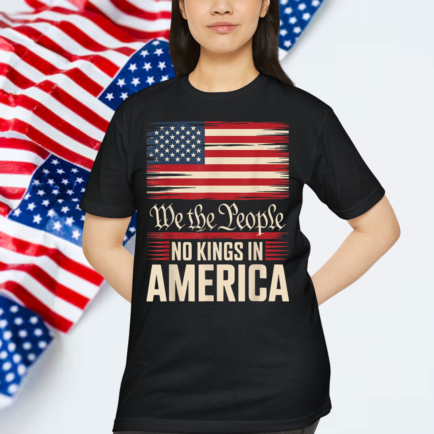 Retro June 14th No Kings In America 1776 USA T-Shirt