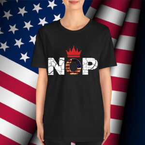 Retro No Kings Nope Protest Sign Horizontal T-Shirt