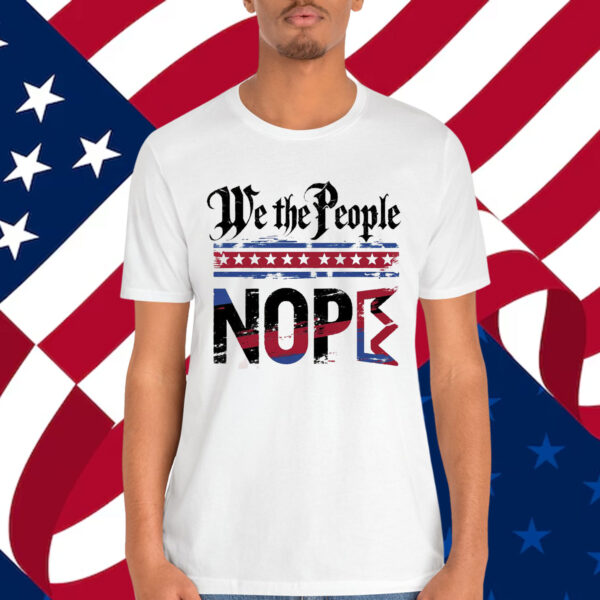 Retro No Kings Nope Protest Horizontal T-Shirt