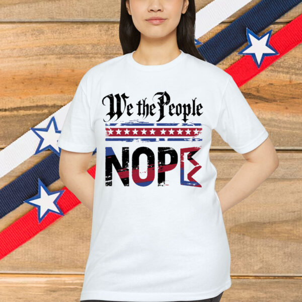 Retro No Kings Nope Protest Sign Horizontal T-Shirt