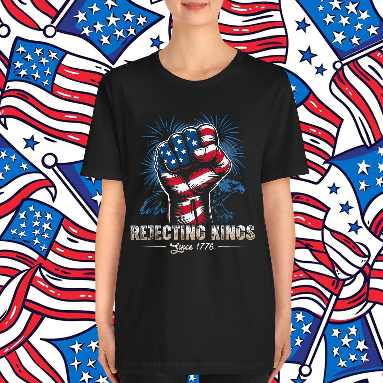 Retro No Kings Vintage Patriotic Freedom Liberty Usa Liberty T-Shirt