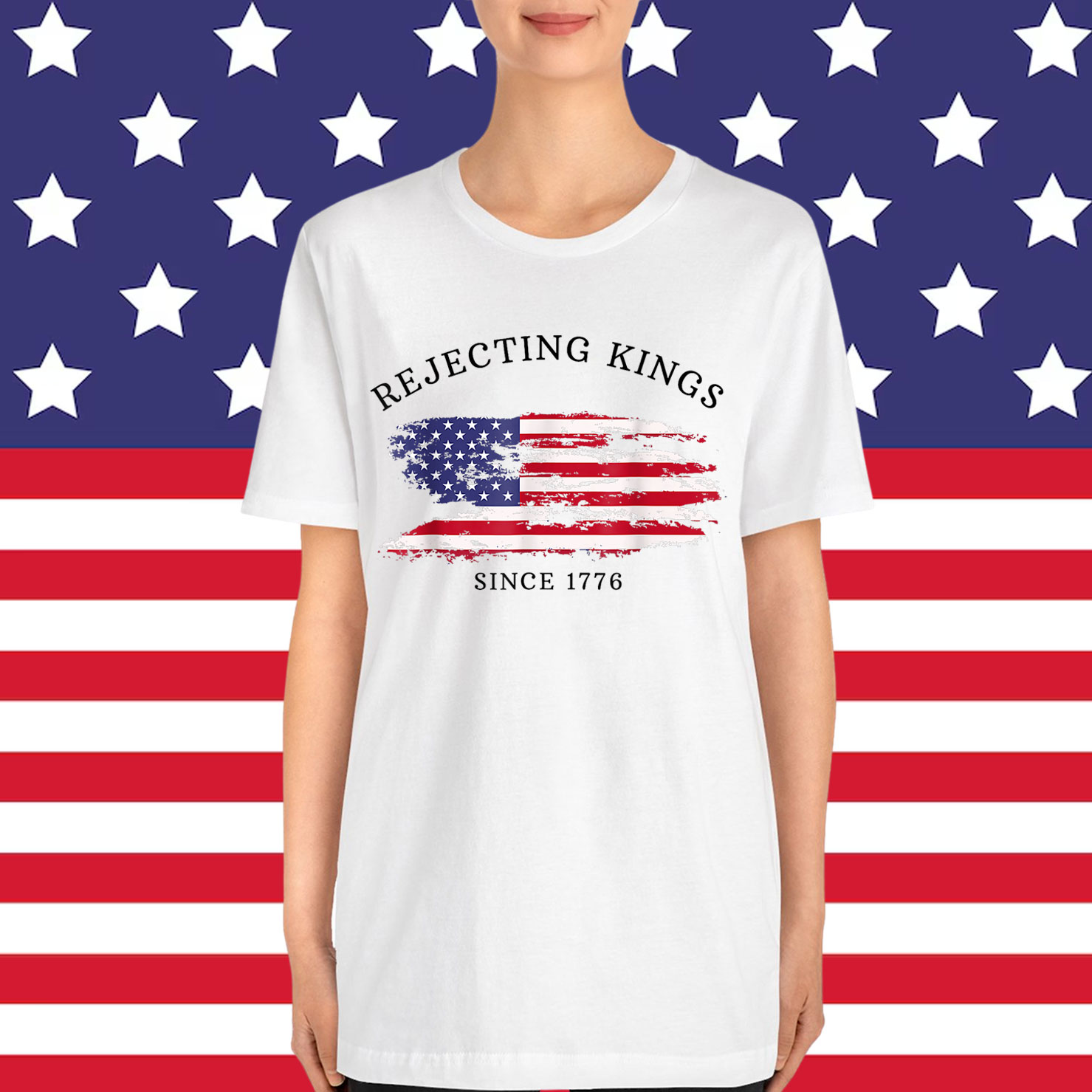 Retro Rejecting Kings Since 1776 Protest Pro Democracy T-Shirt
