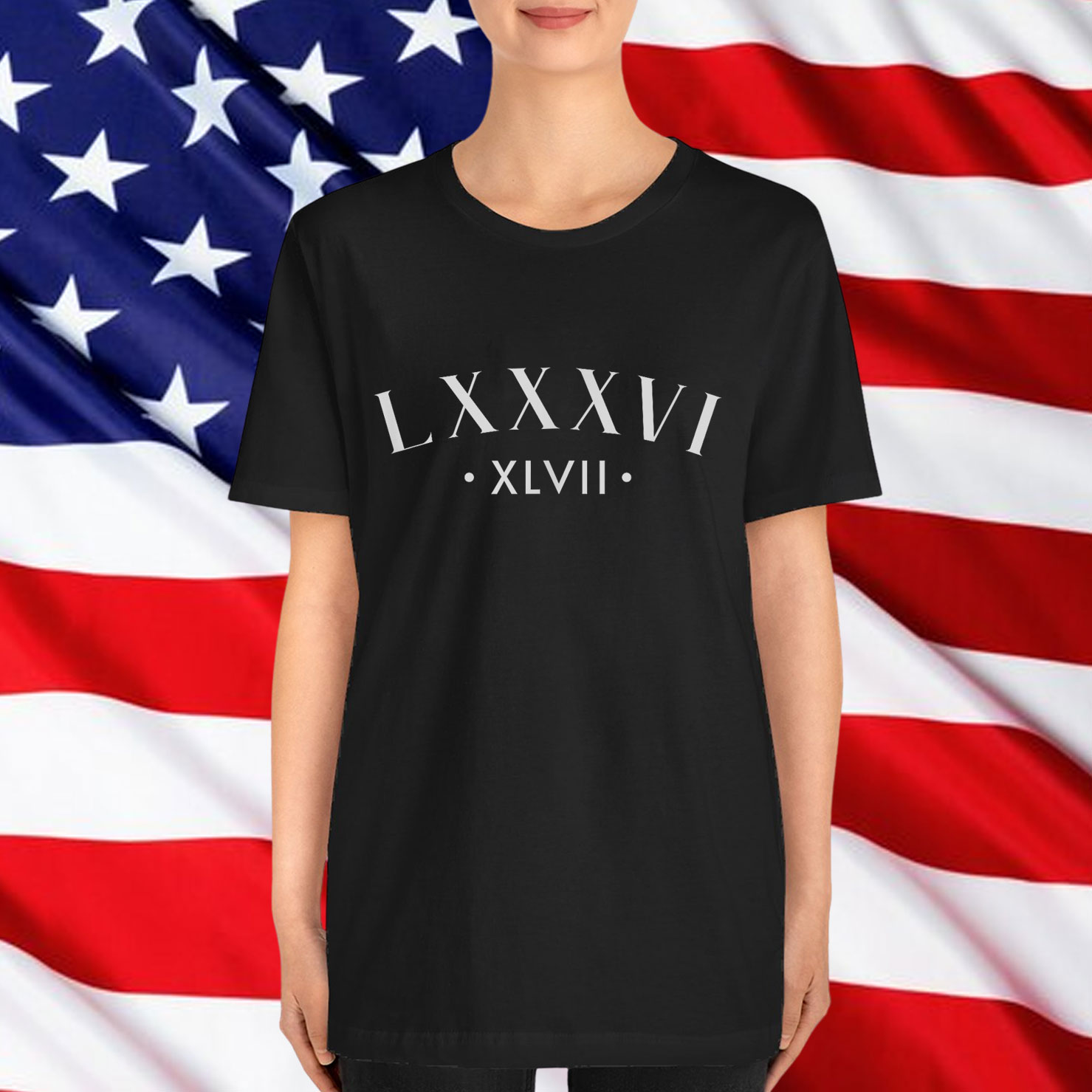 Roman Numerals LXXXVI XLVII 8647 Subtle Anti Trump T-Shirt