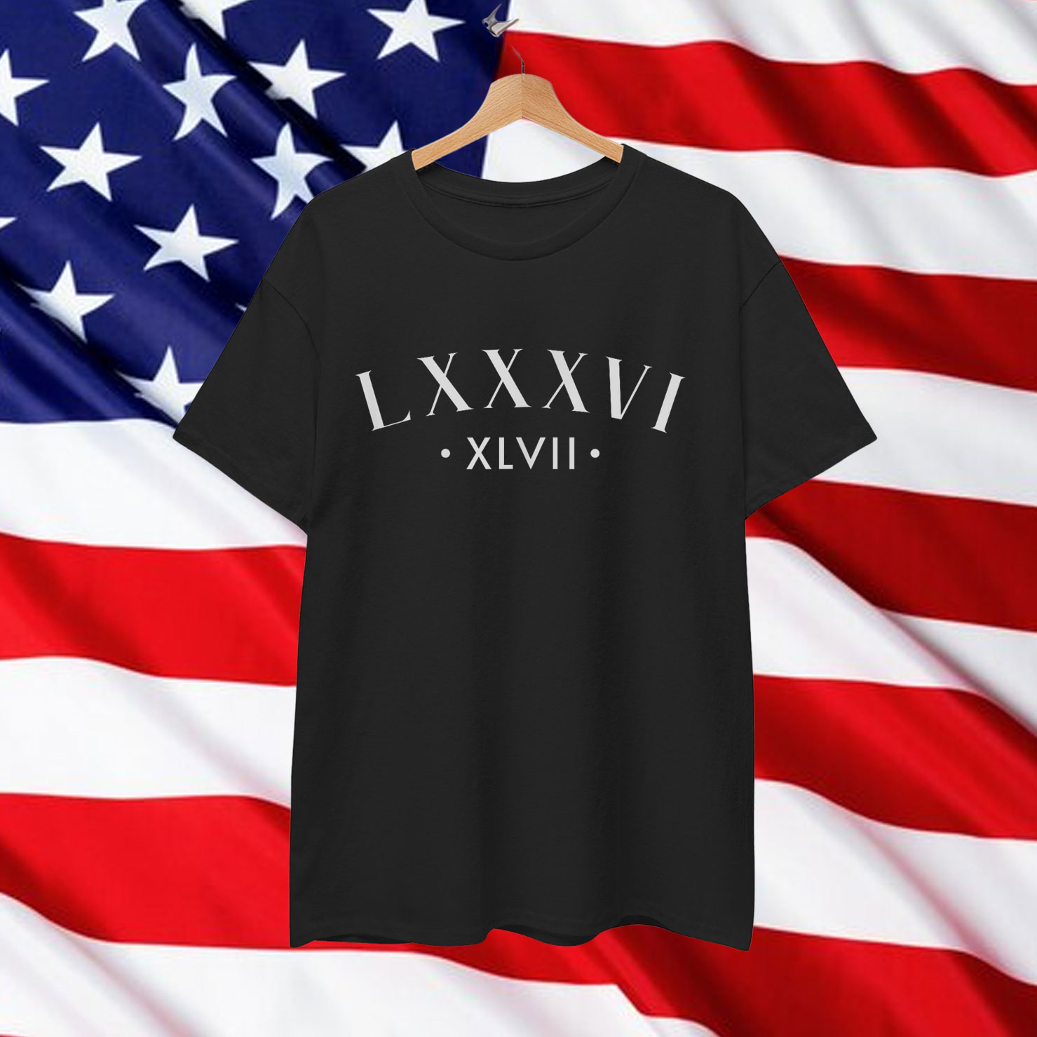 Roman Numerals LXXXVI XLVII 8647 Subtle Anti Trump T-Shirt