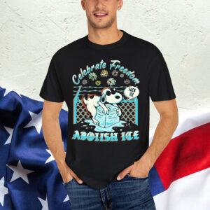 Snoopy The Peanuts Celebrate Freedom Abolish Ice Fuck Shirt