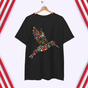 Subtle Anti Trump Floral Hummingbird Hidden Message T-Shirt