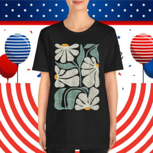Subtle Boho Flowers Anti Trump Kamala Harris Voter T-Shirt