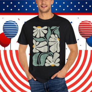Subtle Boho Flowers Anti Trump Kamala Harris Voter T-Shirt