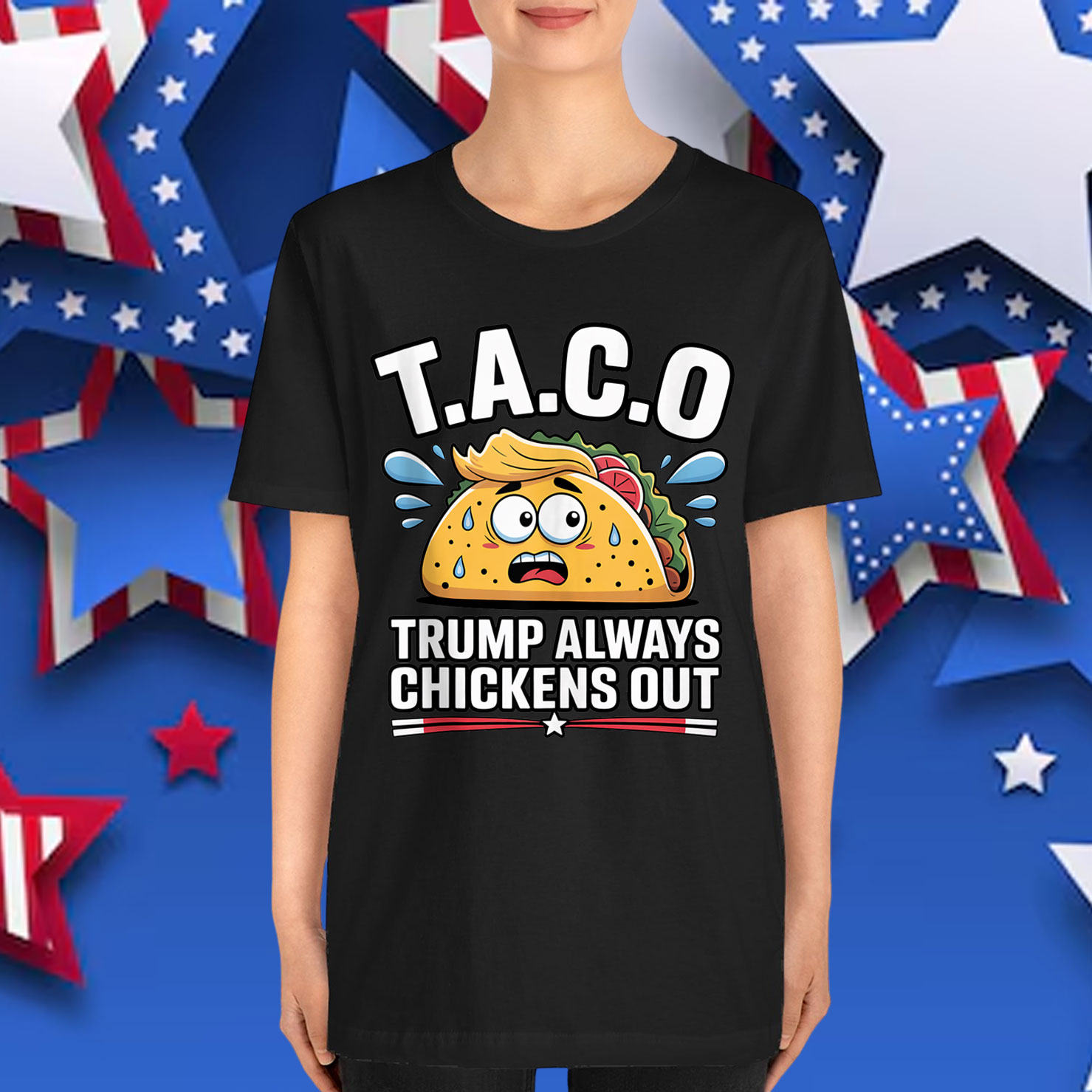 Trump Taco Chickens Out Funny T-Shirt