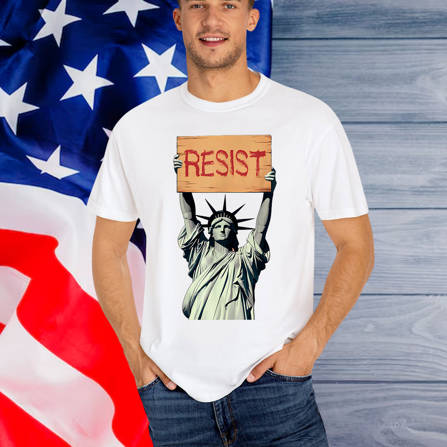 Trump Resist Anti Political US Protest T-Shirt