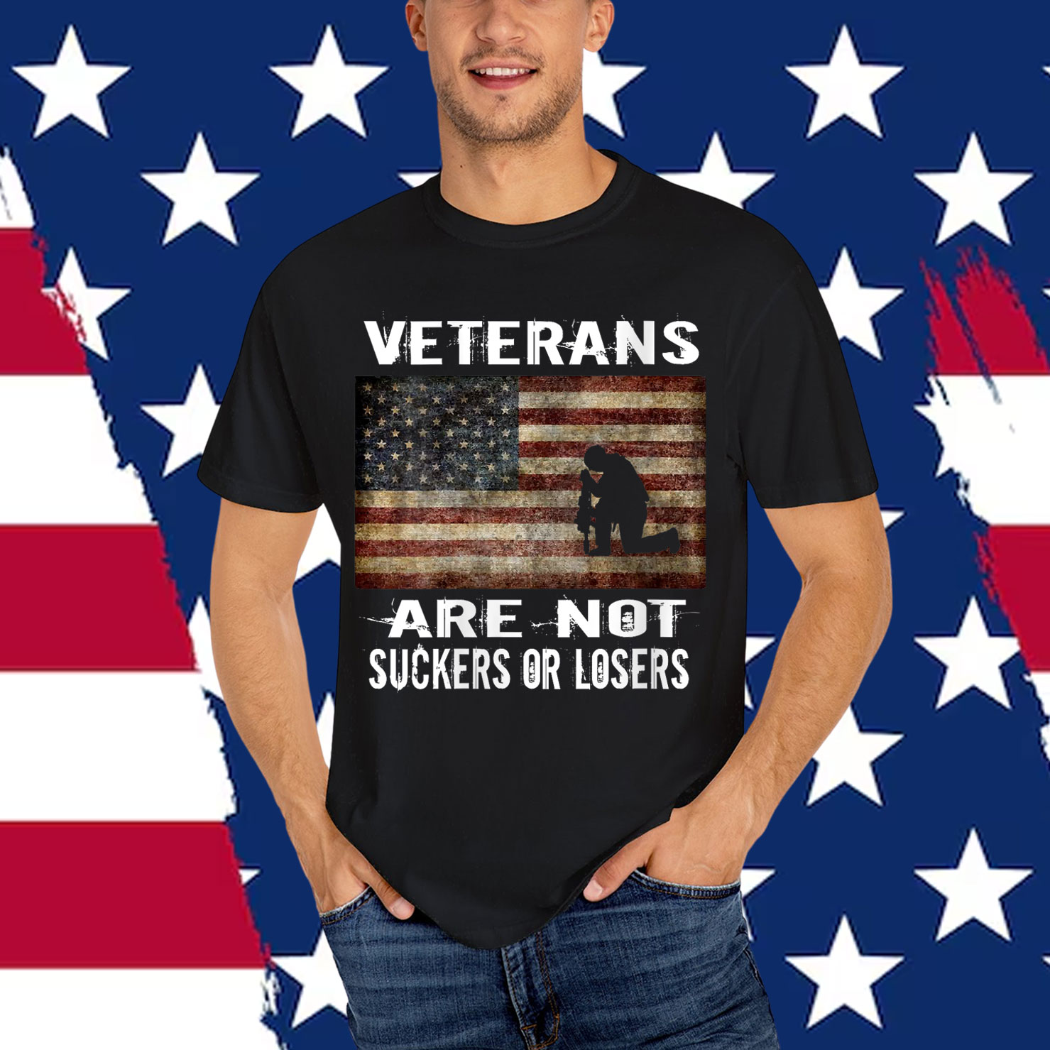 VETERANS ARE NOT LOSERS OR SUCKERS WOMEN MEN ANTI TRUMP T-Shirt