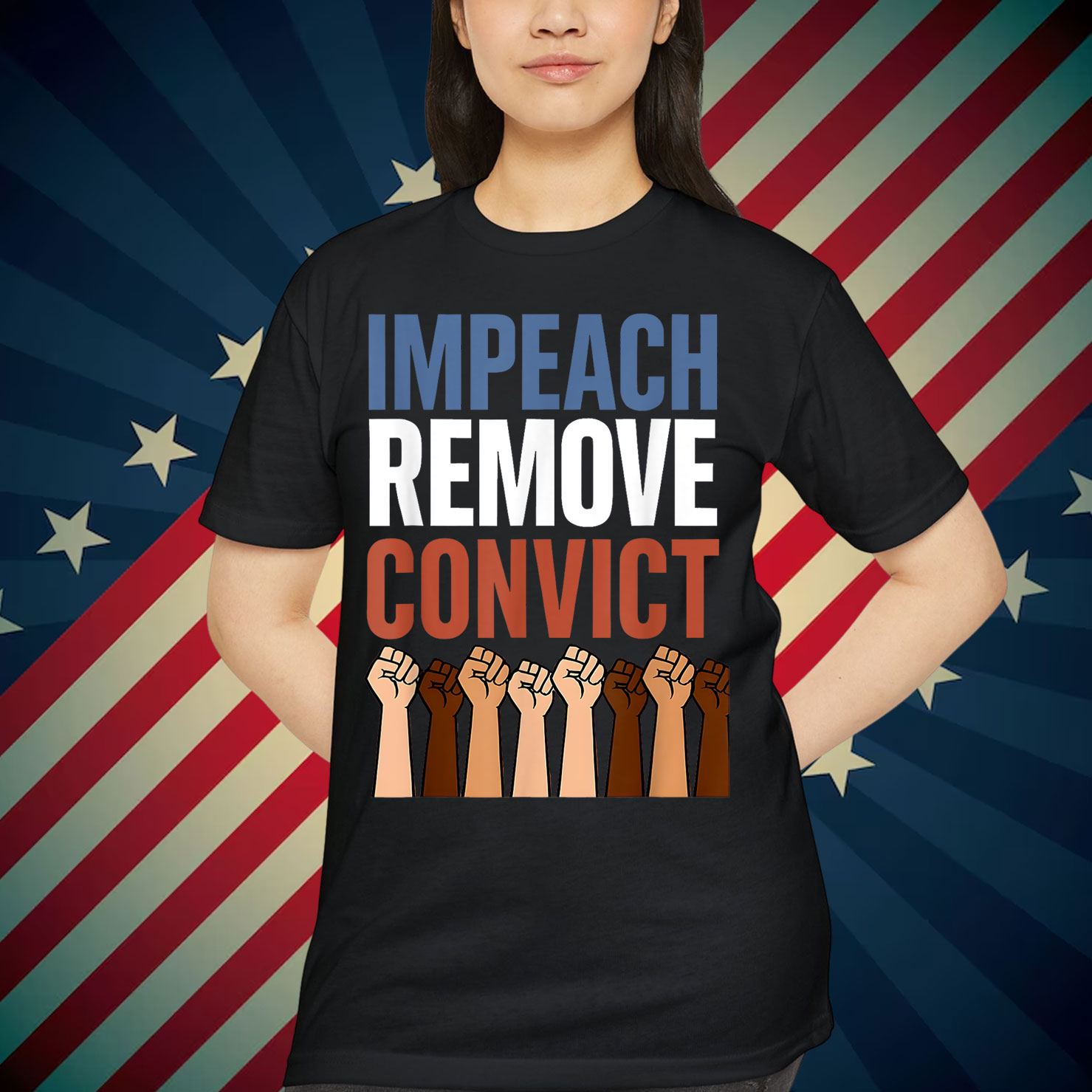 Vintage Impeach Remove Convict Funny T-Shirt