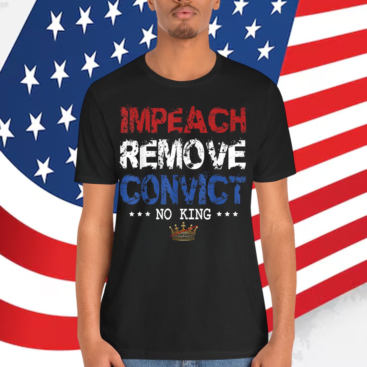 Vintage Impeach Remove Convict No Kings T-Shirt