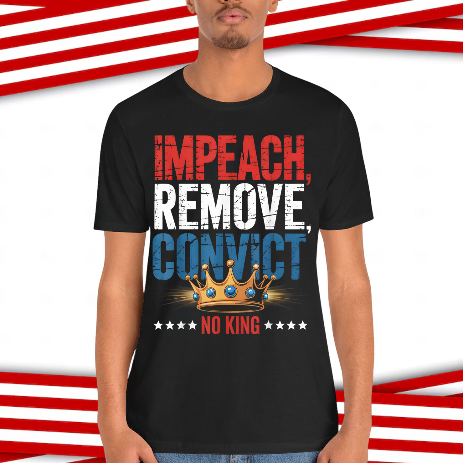 Vintage Impeach Remove Convict No Kings T-Shirt