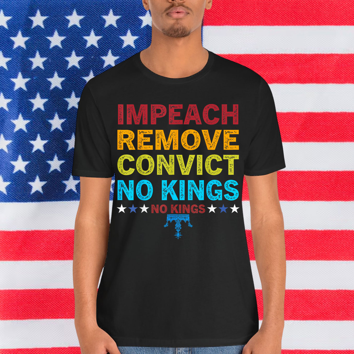 Vintage Impeach Remove Convict No Kings T-Shirt