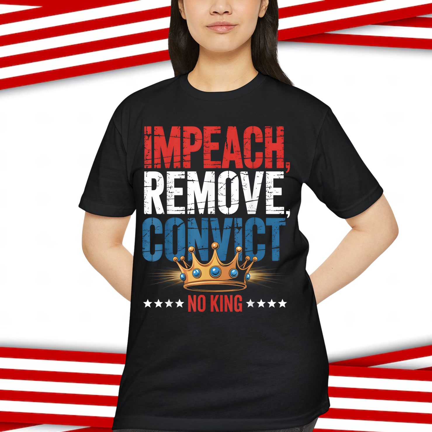 Vintage Impeach Remove Convict No Kings T-Shirt