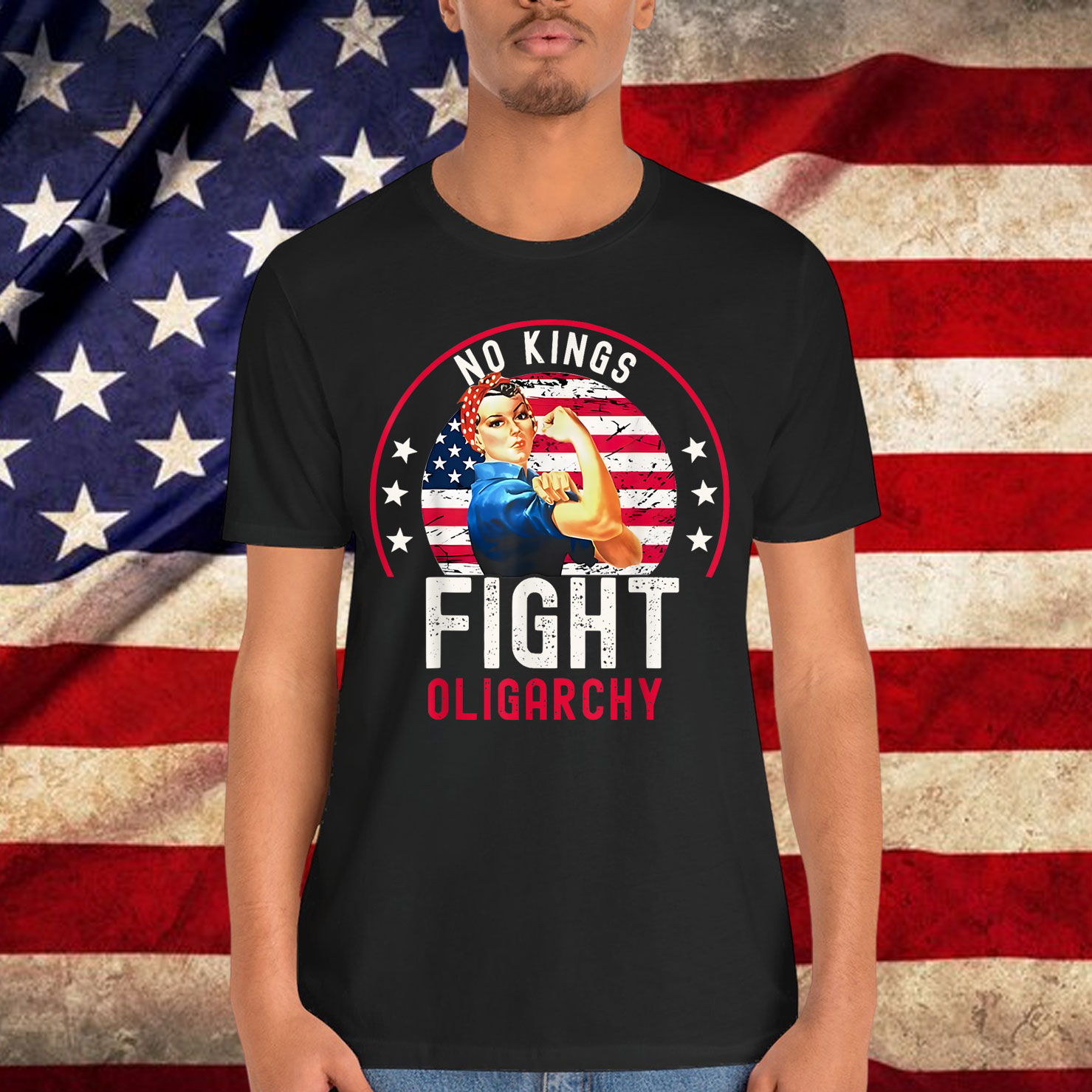 Vintage No Kings Fight Oligarchy T-Shirt