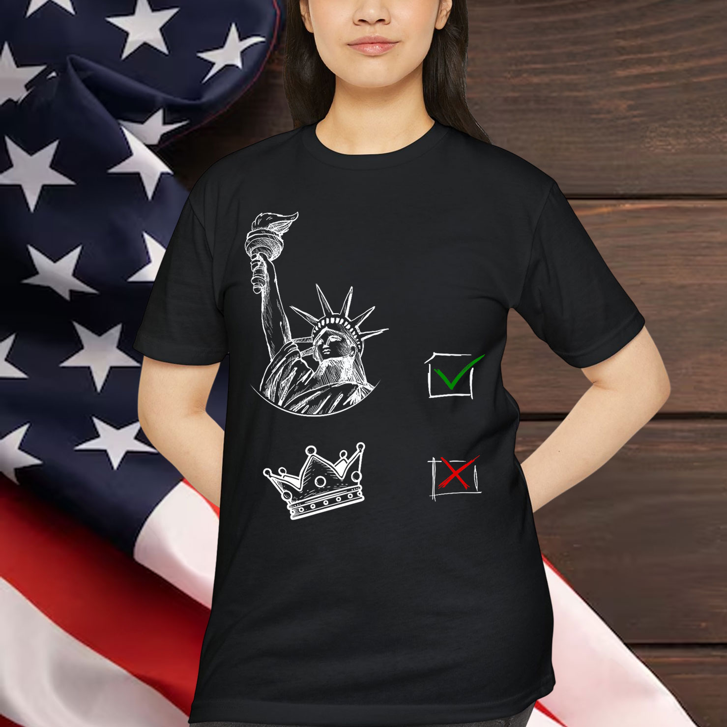 Vintage No Kings Since 1776 USA 4th Of July T-Shirt
