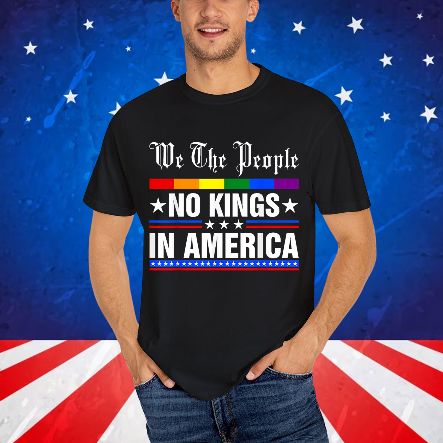 We The People No Kings In America Anti Trump Funny T-Shirt