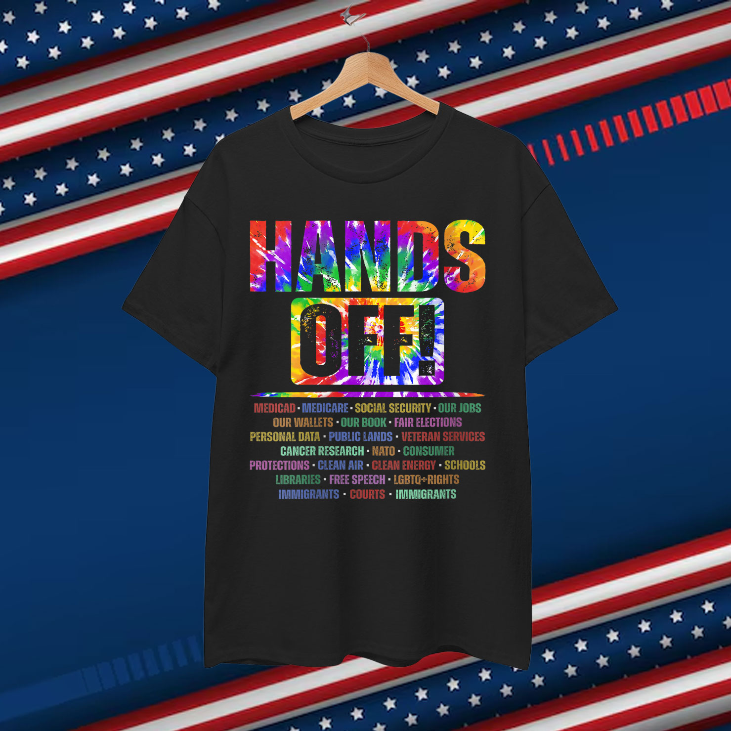 Womens Hands Off Protest Social Security And Medicare T-Shirt