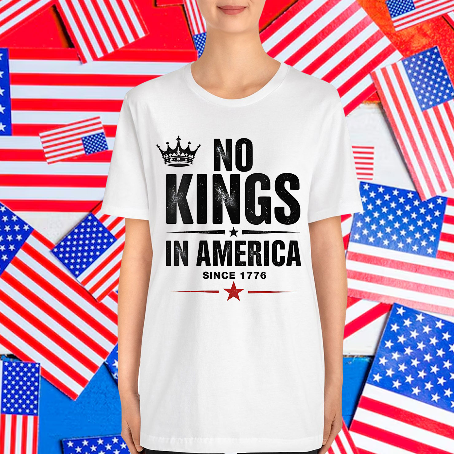Womens No Kings In America Since 1776 T-Shirt