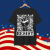 Resist Fist Floral Graphic AntiTrump Feminist Equality Shirt